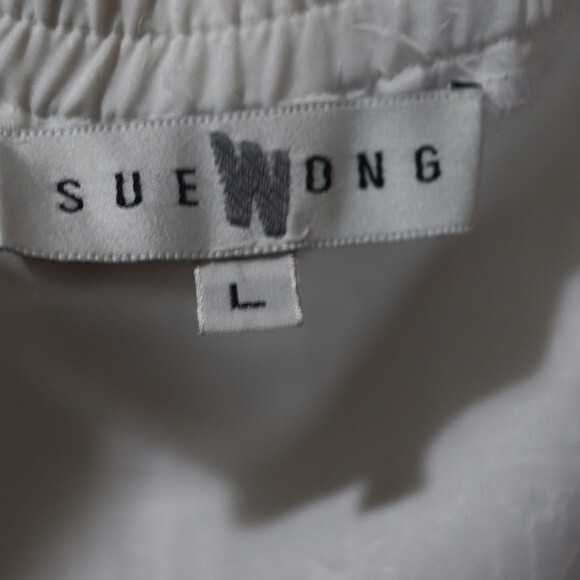 Sue Wong White Midi Pencil Skirt LG Slip Skirt White Wrinke Crinkle Vintage - Picture 13 of 16